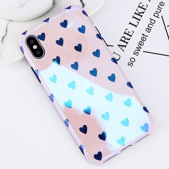 Accessories - NEW iPhone X/XS/7+/8+/6+/6 Blu Ray Pink Heart Case